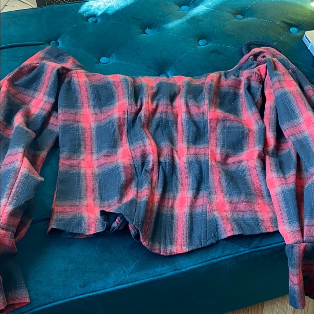 Red flannel corset top